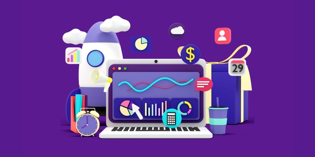 SEO and website work on a laptop